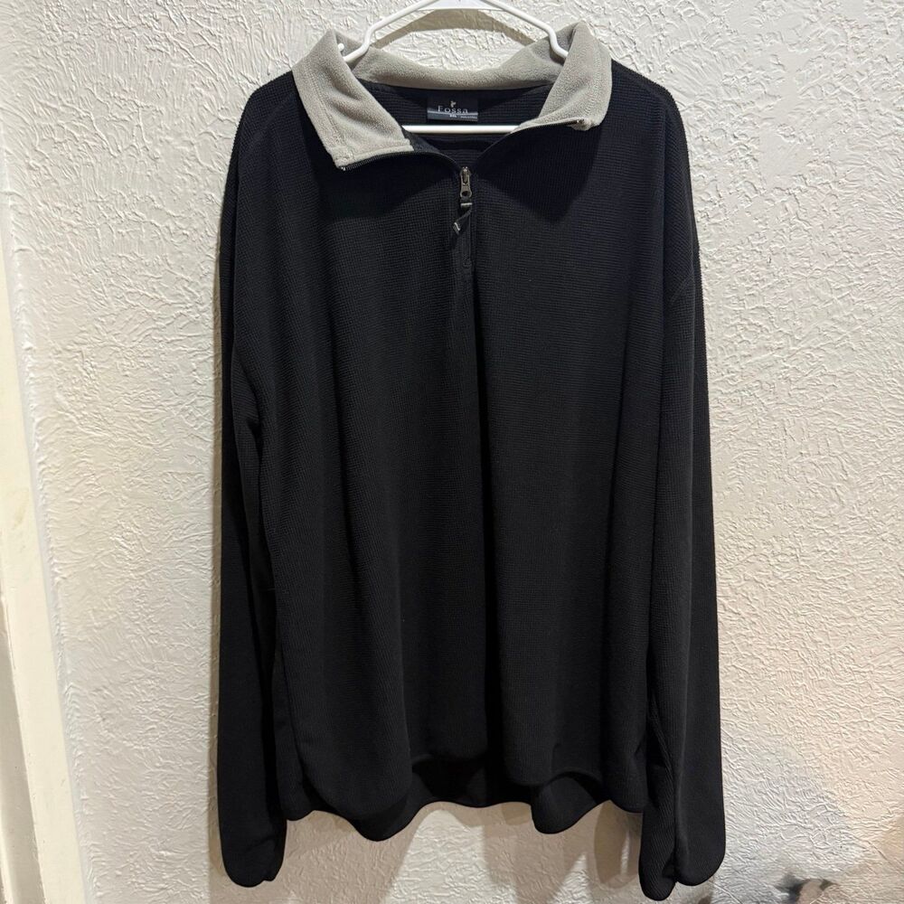 Fossa black Knit zipper Pullover  Men’s Size 3XL
